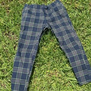 Men's  Original Use  Brand Plaid Pants - Blue and Green
